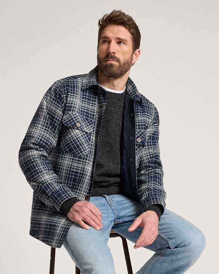 MEN'S PLAID QUILTED CPO JACKET